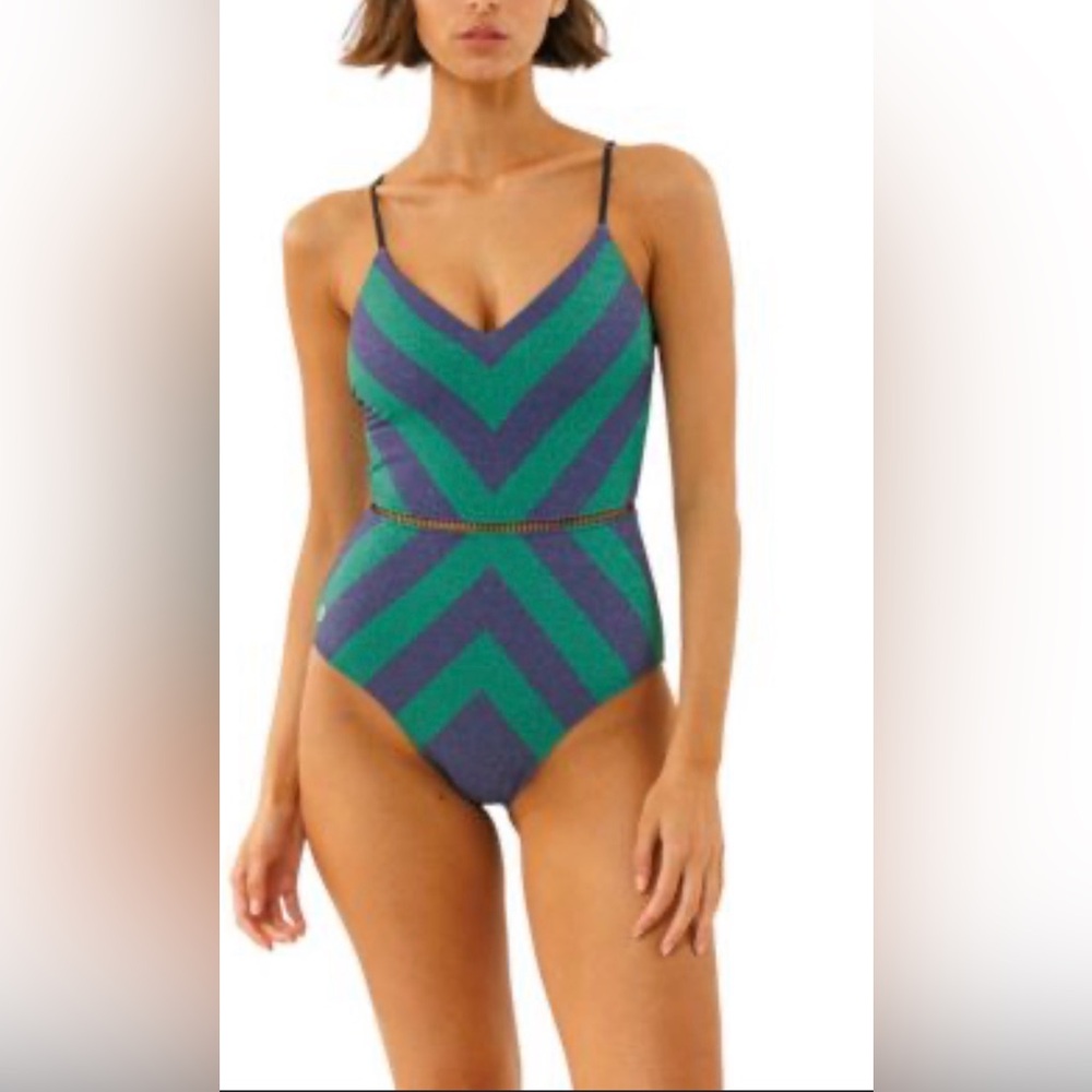 Biliblond Arava Stripes Navy & Green